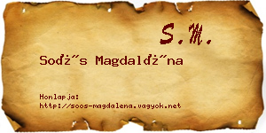 Soós Magdaléna névjegykártya